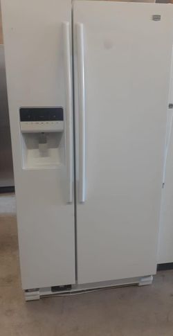 Maytag Side By Side  White Refrigerator
