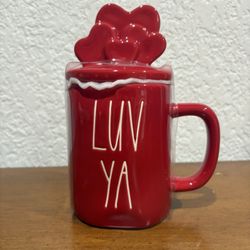 Rae Dunn Valentine Mug With Topper