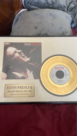 24kt Gold Plated Elvis Record. Each one is hand engraved with a Serial Number to prove its Value