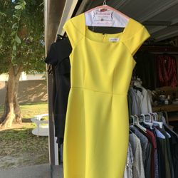 Calvin Klein dress in Canary Yellow, size 2