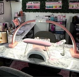 Pink Arch LED Nail Desk Lamp