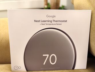 NEW Google Nest Learning Thermostat 4th Gen + Temperature Sensor - Factory Sealed