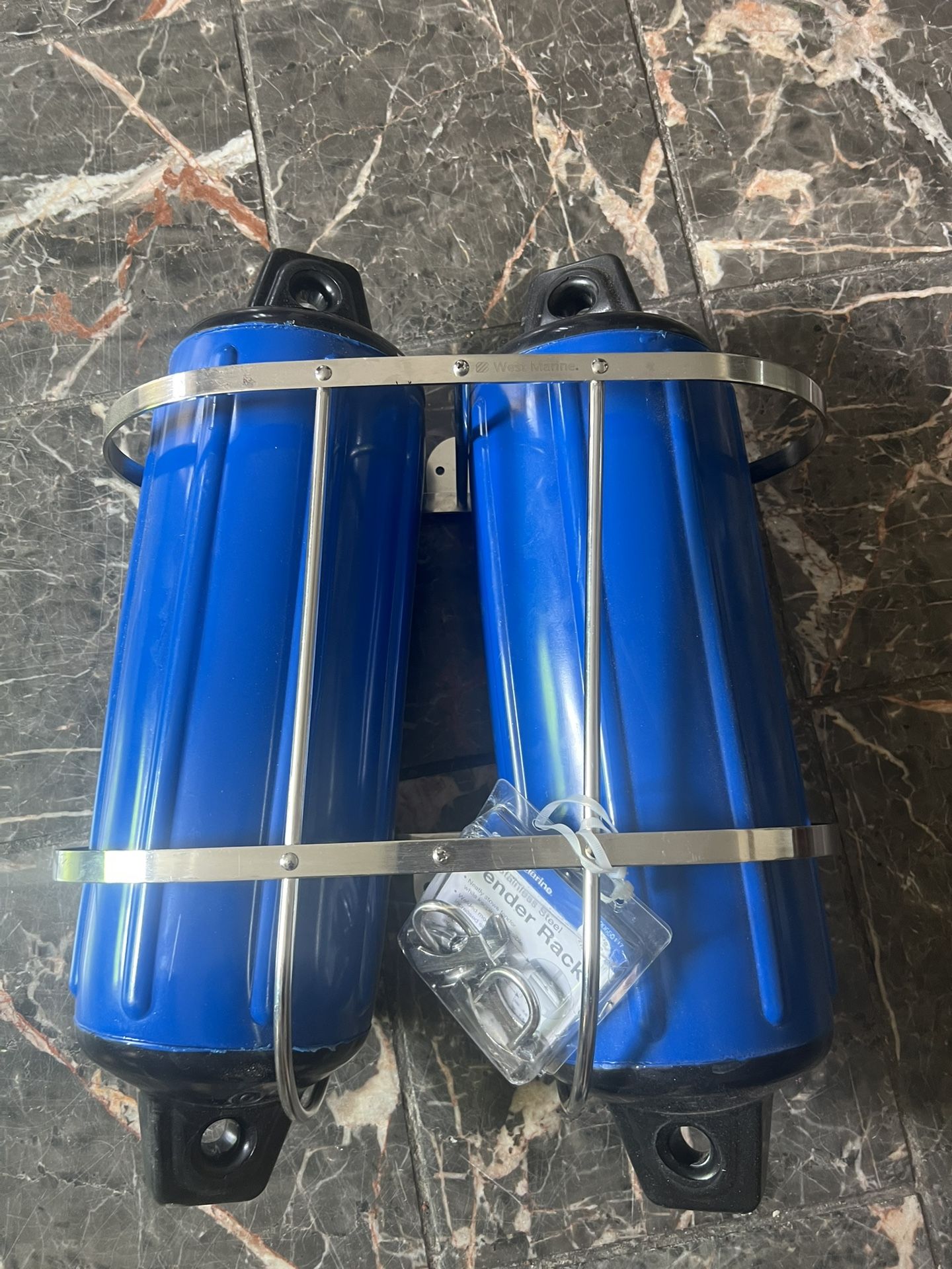 2 Boat Fenders With Rack