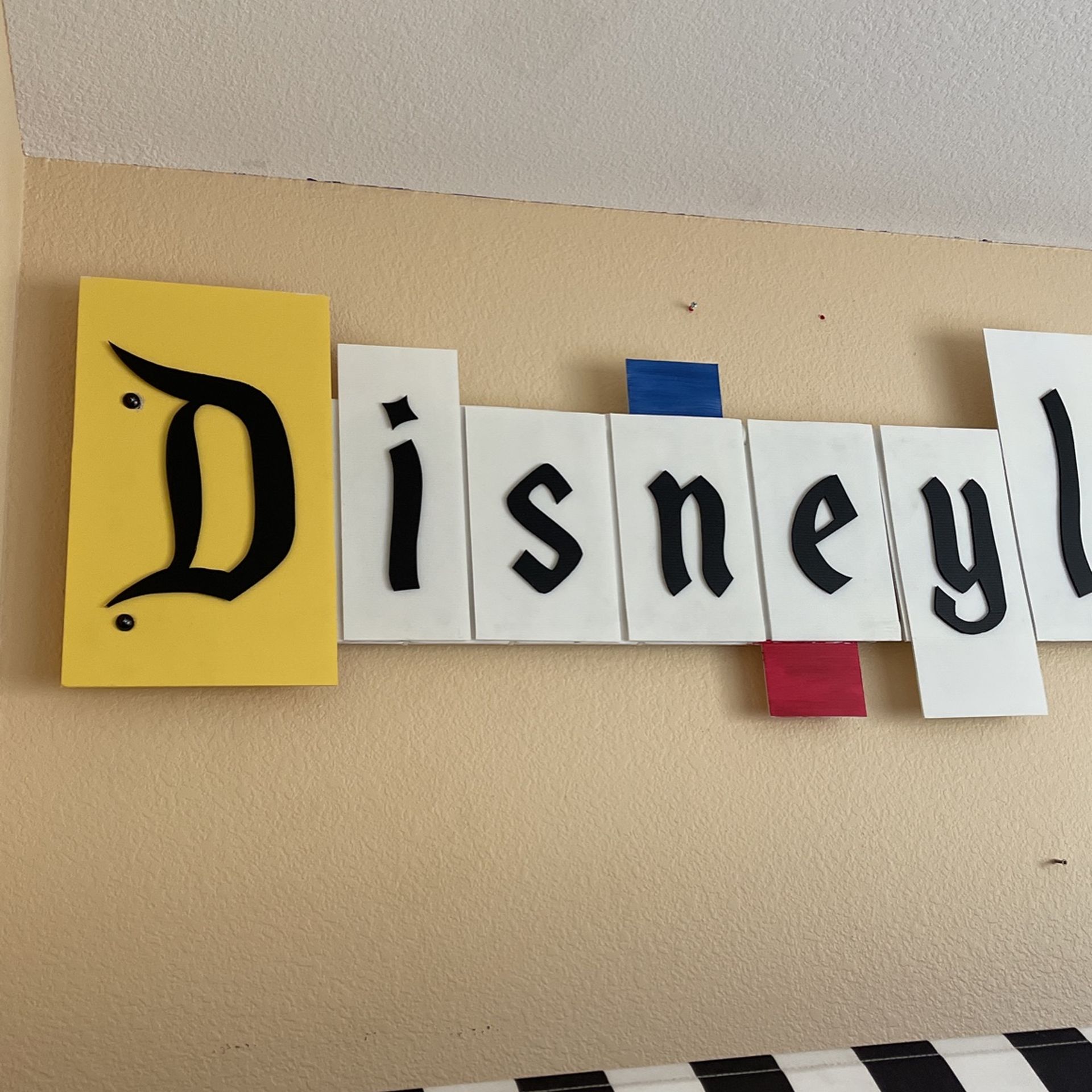 Custom Made Large Approx 6 Foot Long Disneyland Sign Party Decor