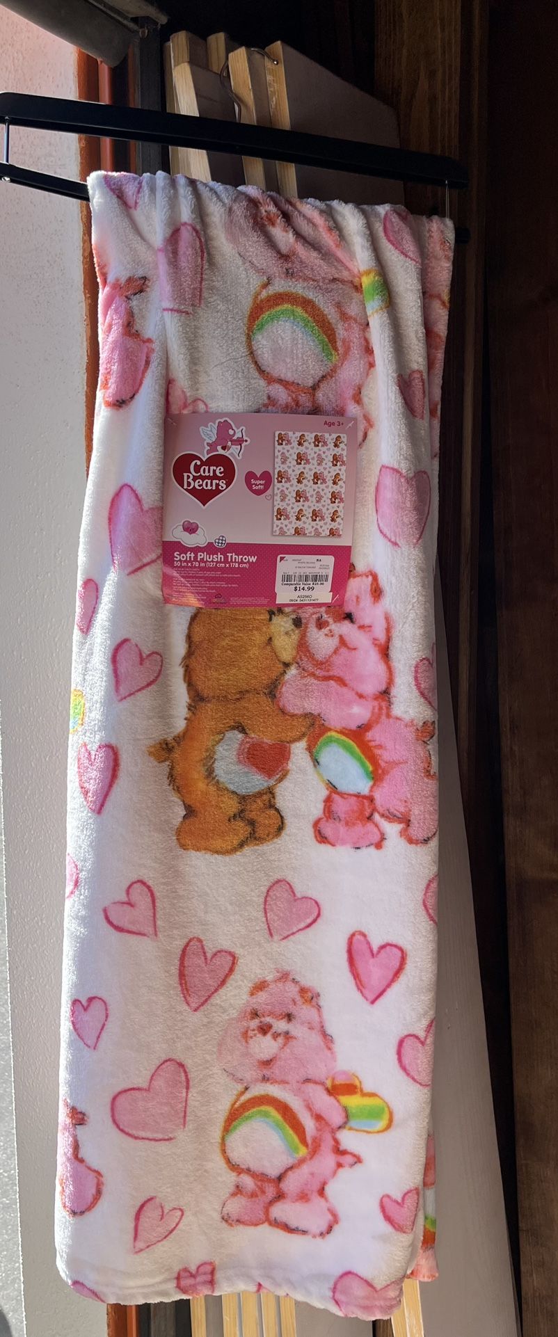 Valentines Care Bears Throw