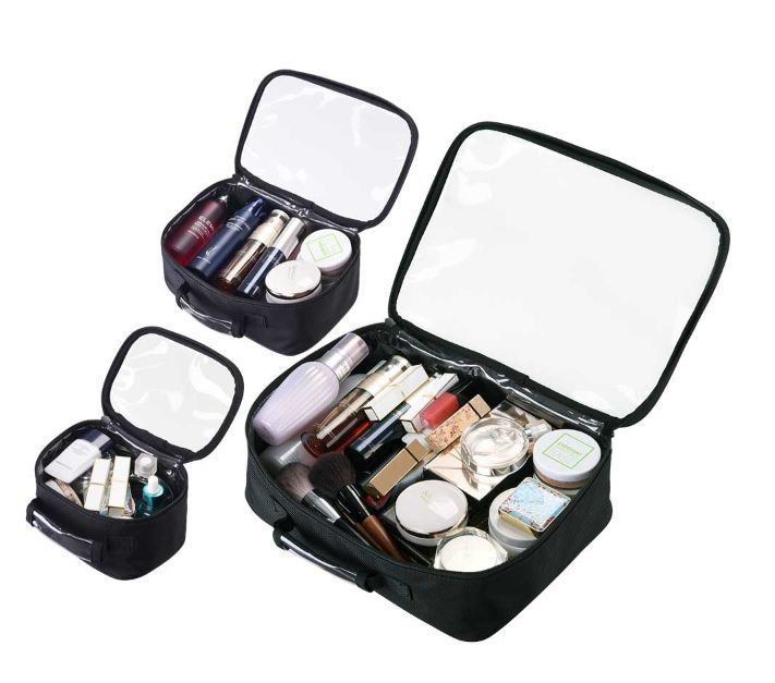 3 pcs Makeup Bag Set Lightweight Makeup Travel Toiletry Bags - Travel Organizer - Gift Idea - Halloween Sale