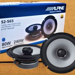 Alpine S2S65 Car Speakers 6.5" 2-Way Coaxial Speaker System 240 Watts S-Series 🚨 Payment Options Available 🚨 No Credit Needed 🚨