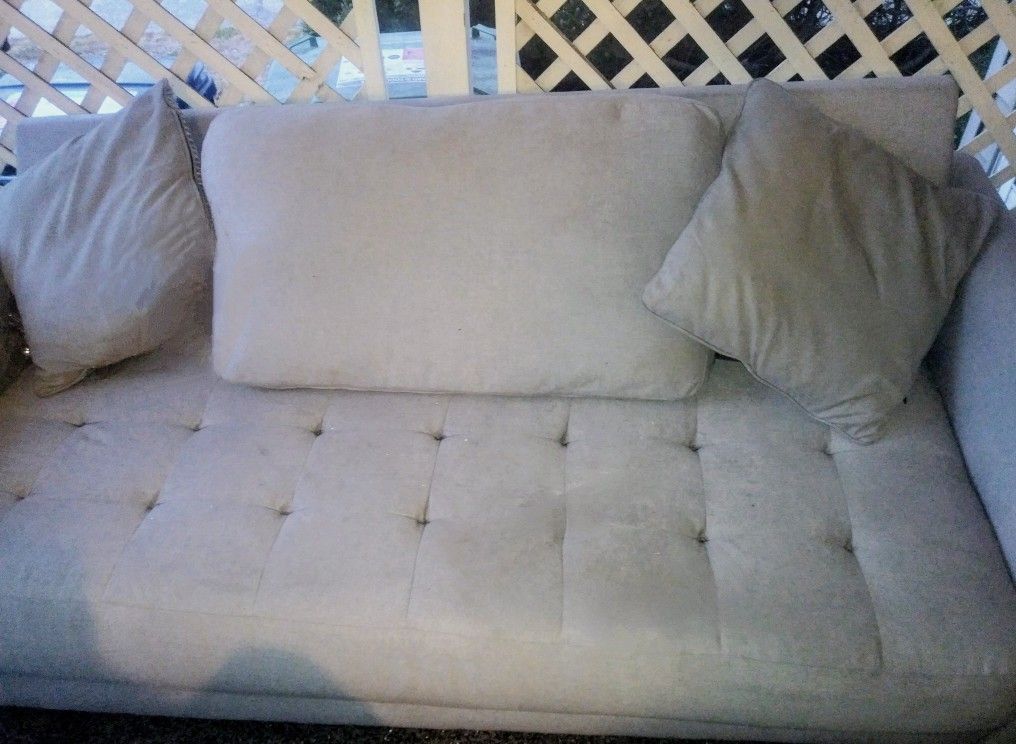 Stylish grey couch and loveseat set
