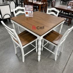 5 Piece Counter Height Dining Table Set 