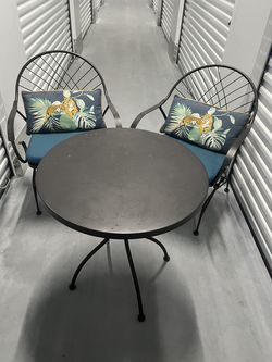 Weddington 3-Piece Patio Bistro Set + Pillows