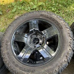 OEM Gloss Black 20" Chevrolet Silverado/Suburban Texas Edition Wheels + Tires