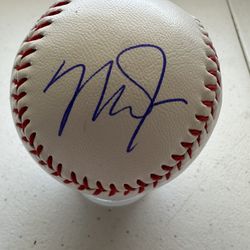 MIKE TROUT SIGNED LOS ANGELES ANGELS AUTOGRAPHED BASEBALL W/HOLOGRAM COA 796