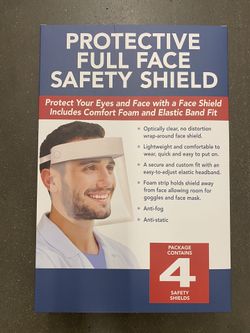 Face shield pack of 4 in a box