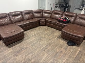Brown Leather Couches