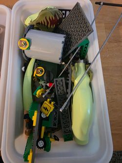 Jurassic world Lego set and beyblades