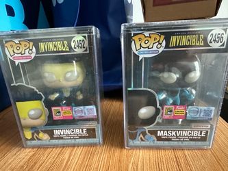 2026 SDCC LIMITED EDITION INVINCIBLE #2452  & #2456  W/POP PROTECTOR IN HAND