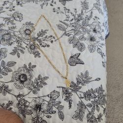 Solid 10K Gold Figaro Chain 26” 5.7mm + 10K Cross – Heavy