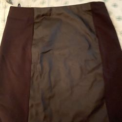 Ralph Lauren leather and knit skirt