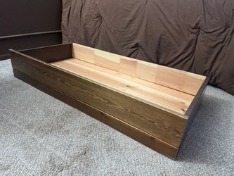 Solid Wood Underbed Storage Box with Wheels