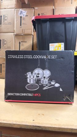 Stainless Steel Cookware Set 14-Piece