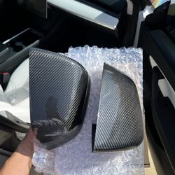 Model Y Carbon Fiber Mirror Caps
