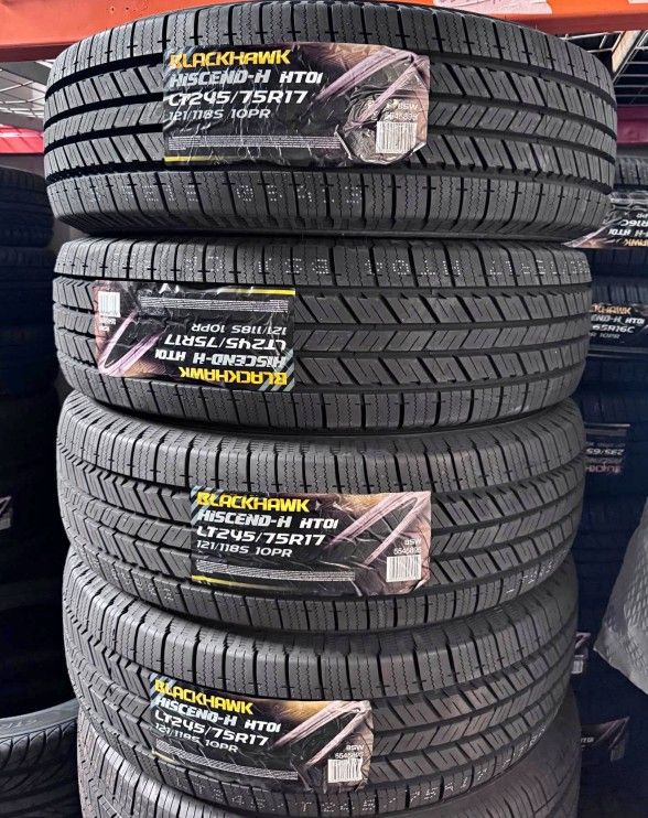 LT245/75/17 New Tires #4 Blackhawk Mount & Balance // 4 llantas nuevas Instaladas Y Balanceadas