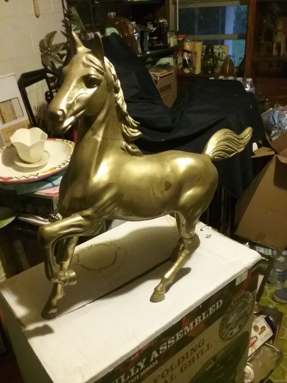Solid brass horse