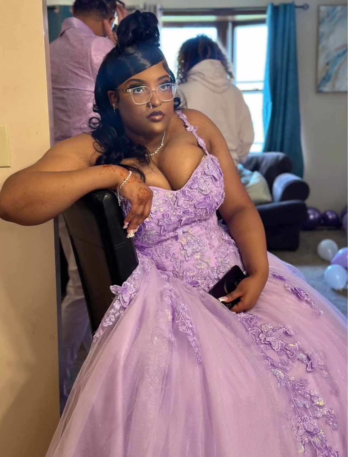 strapless open back dress Hot Pink V Neckline Prom Dress With Stretch Fabric And Corset Back main image 0
