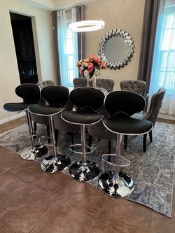 Bar Stools Clearance $69 Each New in The Box Black Barstools Swivel Adjustable Dinning Chairs