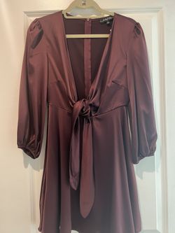 Brand New With Tags Plum Silk Dress