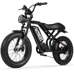 Electric Bike for Adults-1500W Peak Motor 20" Fat Tires 28MPH EBike, 720Wh Removable Battery Bicycle, with Dual Suspension & Hydraulic Brakes Motorcyc