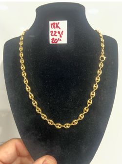 18K Solid Gold Chain For Wedding 22Gr 20 Inches Long