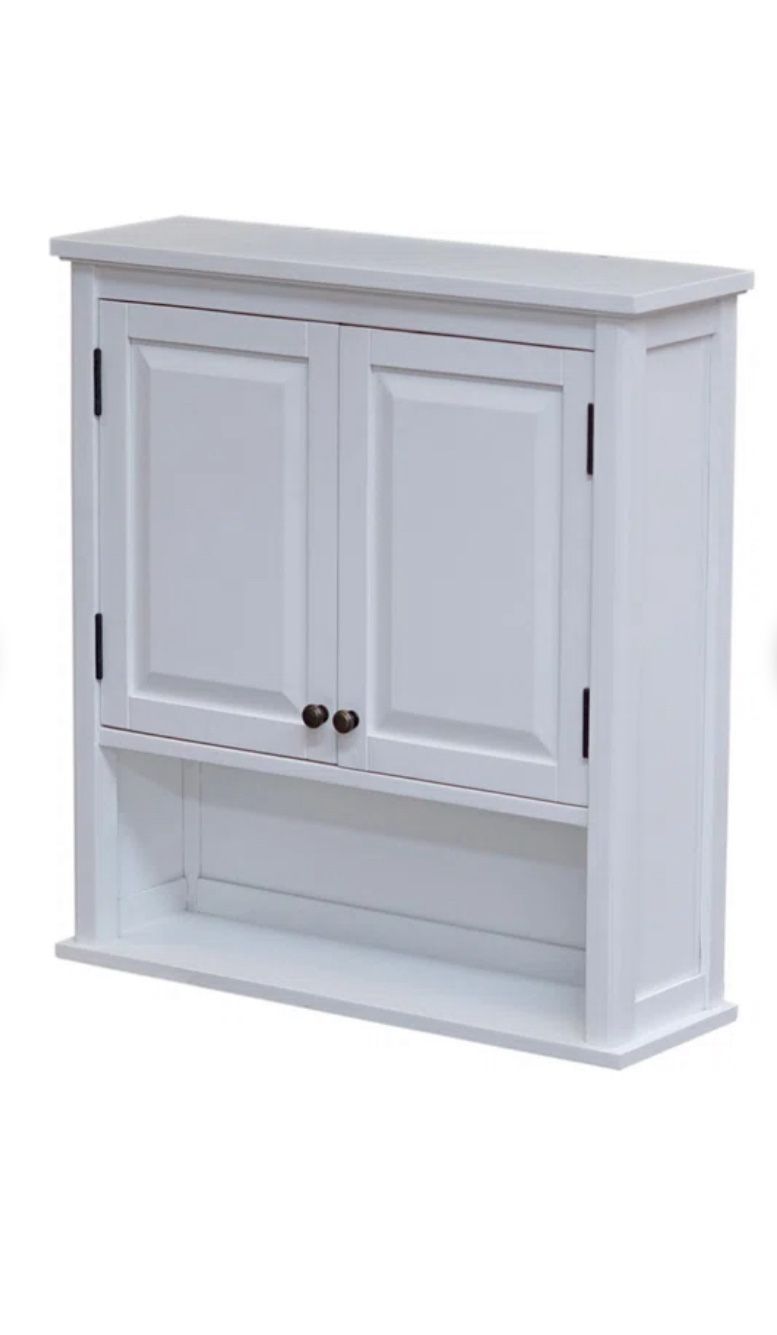 Dorset White Wall Mounted Bathroom Cabinet, 27 in. W x 29 in. H