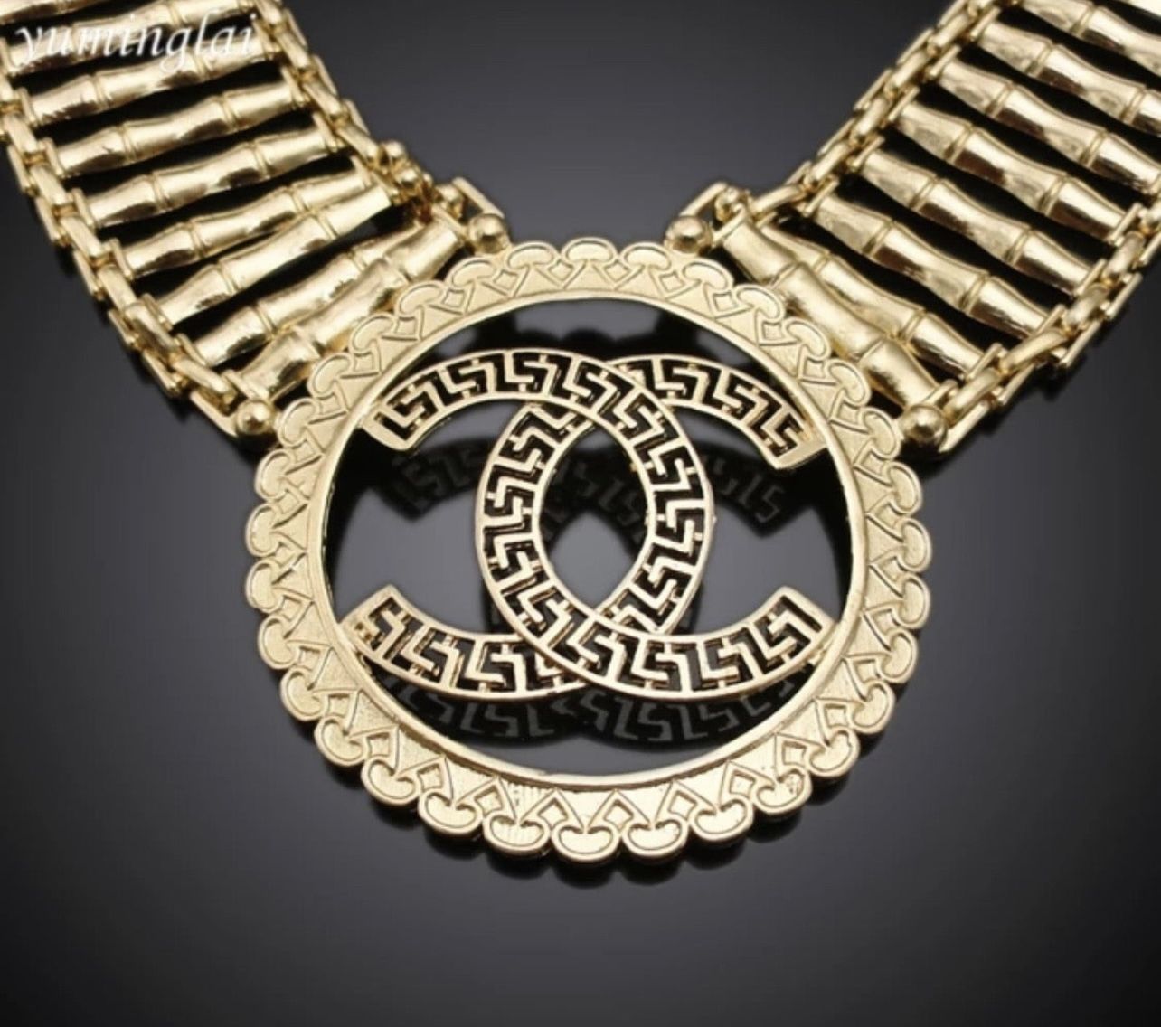 3 pcs set Gold plated jewelry Necklace, Bracelet, Earring.