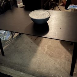 Black Wood Dining Table 