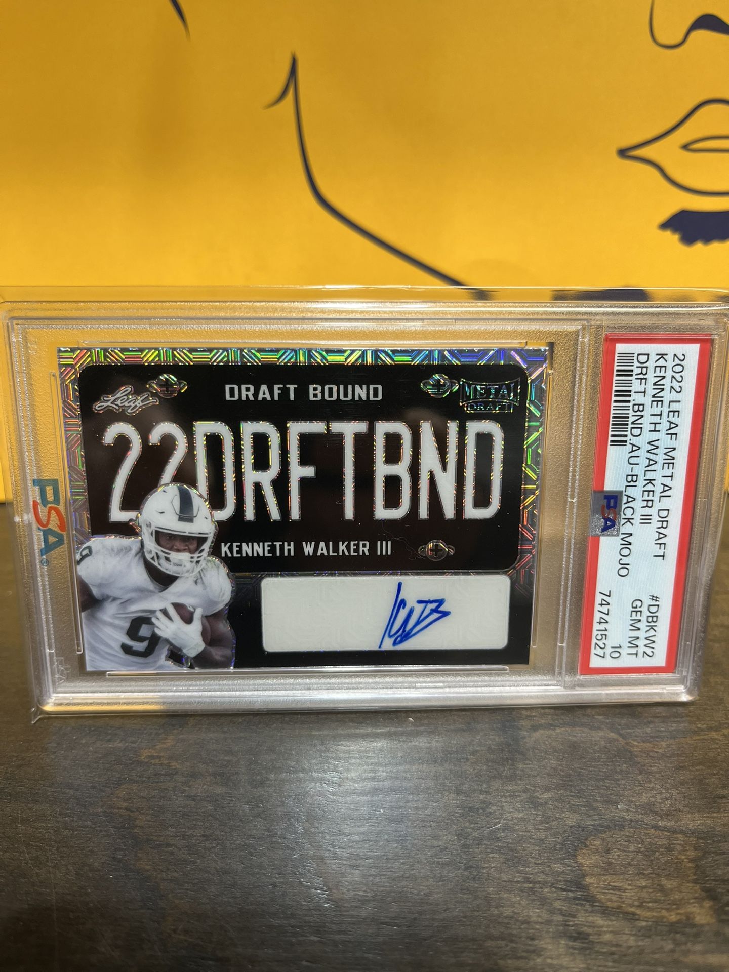 Kenneth Walker Rookie Auto - SSP /5 PSA 10 
