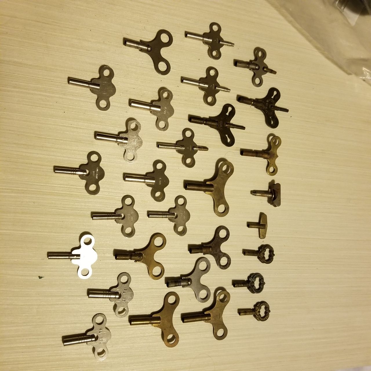 Lot of 29 Vintage Clock Keys $150 For All Or $7 Each