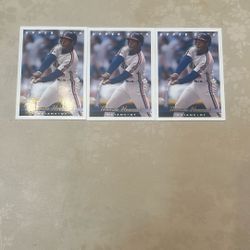 (3) 1993 Upper Deck #299 Thomas Howard Cleveland Indians Baseball Card