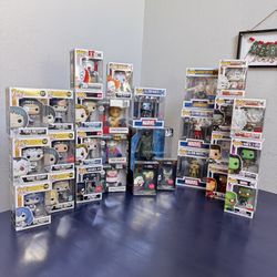 Lot of Funko Pop Figures in Various Sizes – Marvel, Batman, Iron Man & More