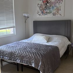 Complete bed frame with mattress