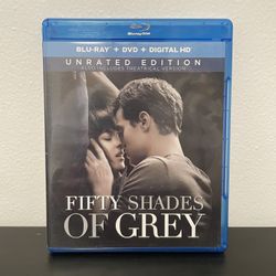 Fifty Shades Of Grey Unrated Blu-Ray DVD Combo Dakota Johnson Jamie Dornan 2015