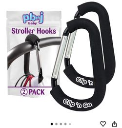PBnJ Baby Stroller Hooks 2 pack