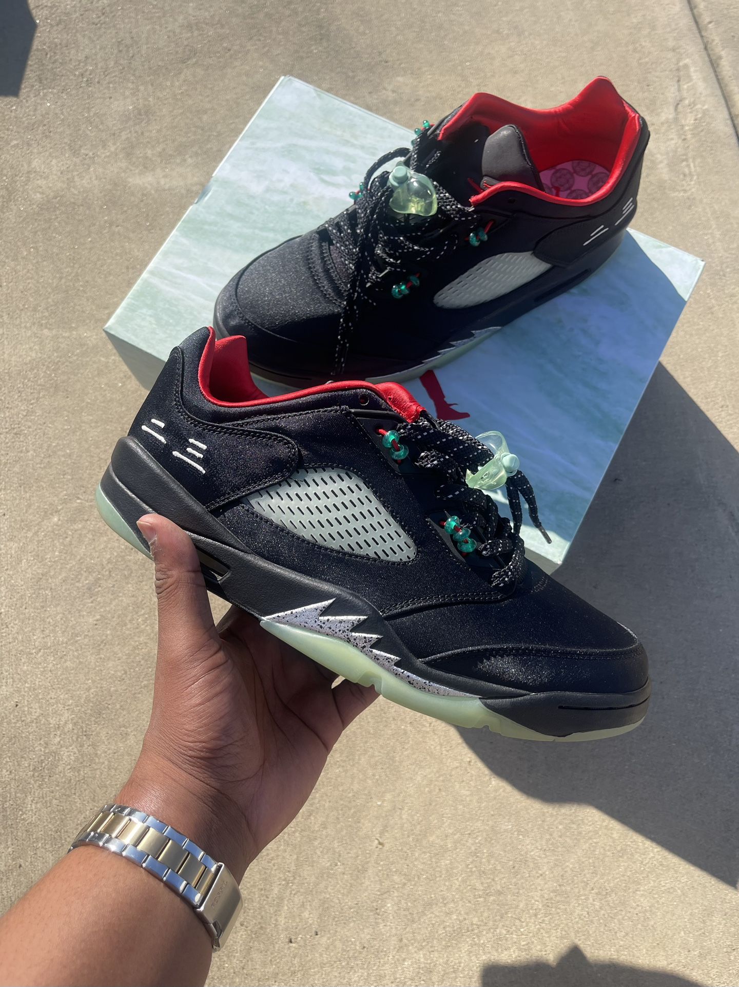 CLOT × Air Jordan 5 Low “Jade”