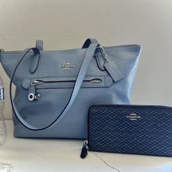 BLUE COACH PURSE & WALLET
