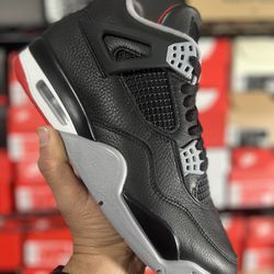 Jordan 4 Bred Reimagined SIZES 6y,6.5y,7y