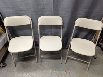 White Folding Chairs Set of 3