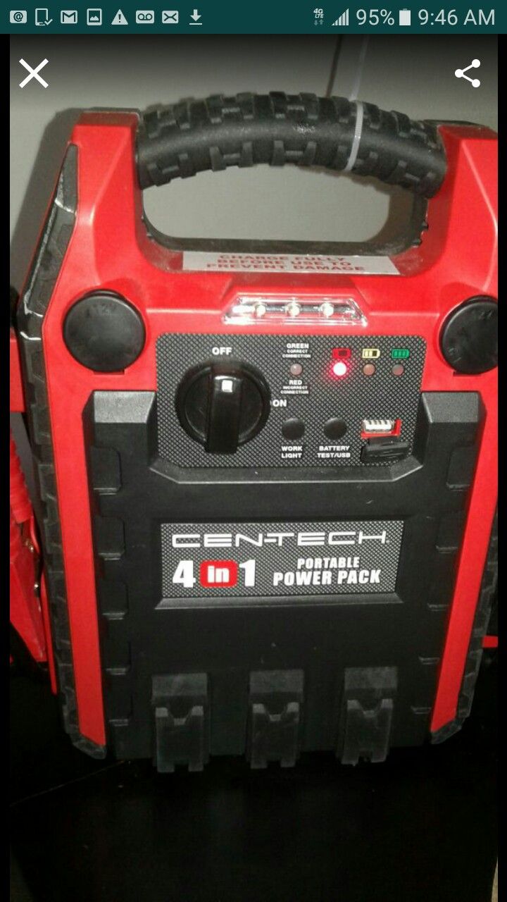 CenTech 4 in 1 portable power pack for Sale in Montebello, CA OfferUp