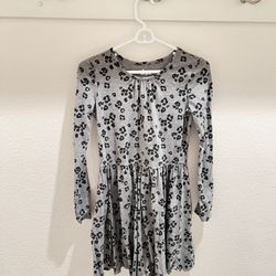 Party Dress Leopard Grey Black