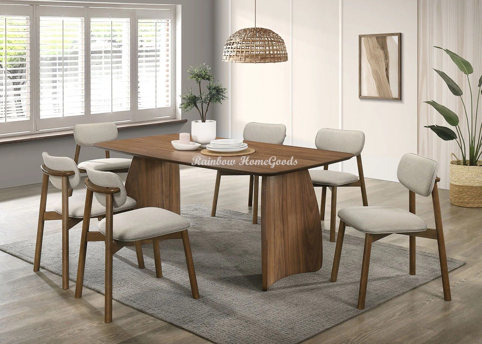 Mid-Century Modern Dining Table Set