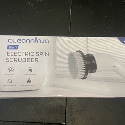 🧼 Electric Spin Scrubber – Brand New, Long-Handle w/ 7 Replaceable Heads